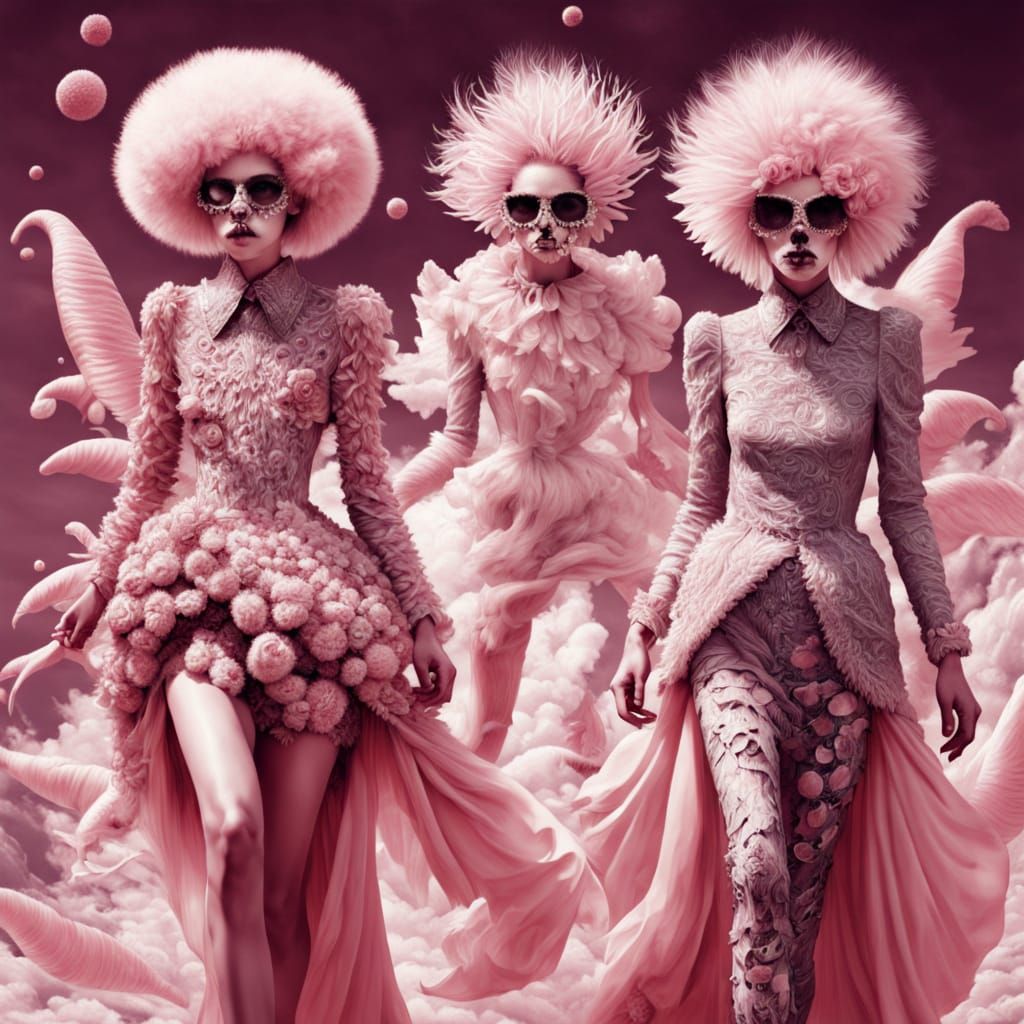 Surreal Androgynes Dancing in Fish Bone Dresses