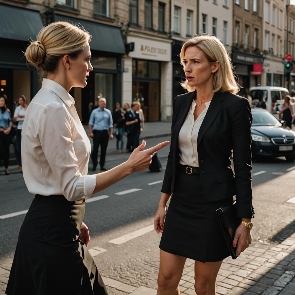 Heated Street Debate: Female Politician Confronts Young Woma...