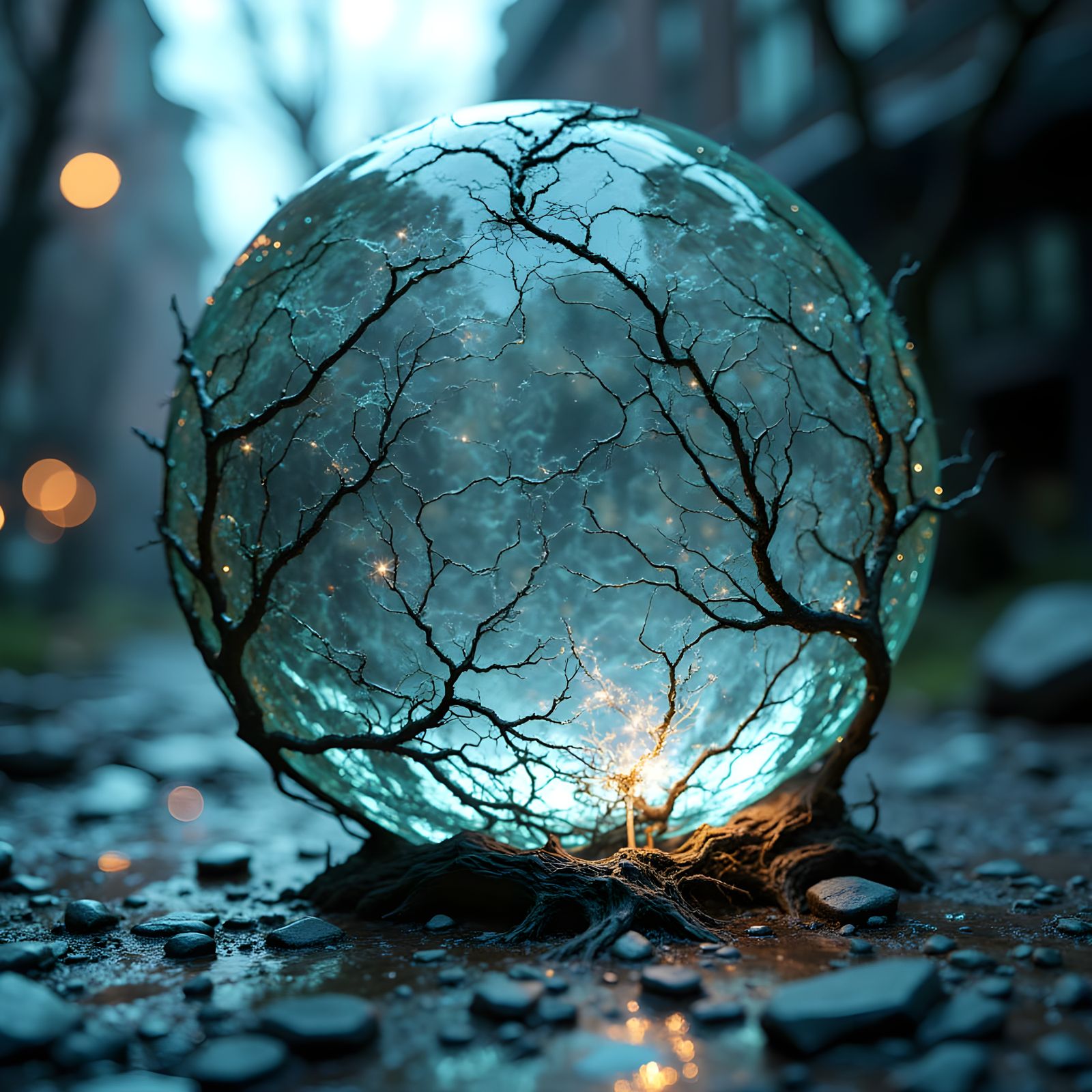 Fractured Microcosm in Hyperrealistic Macro Photography