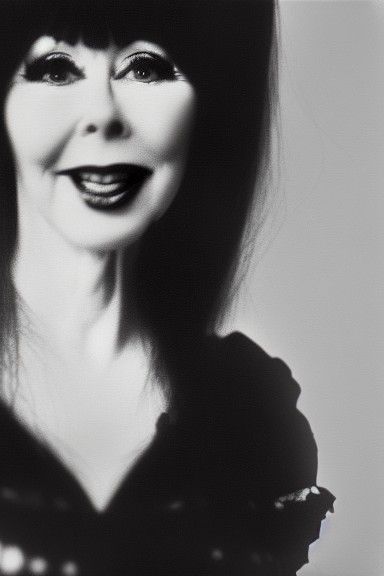 Classic Portrait of Woman with Tulips