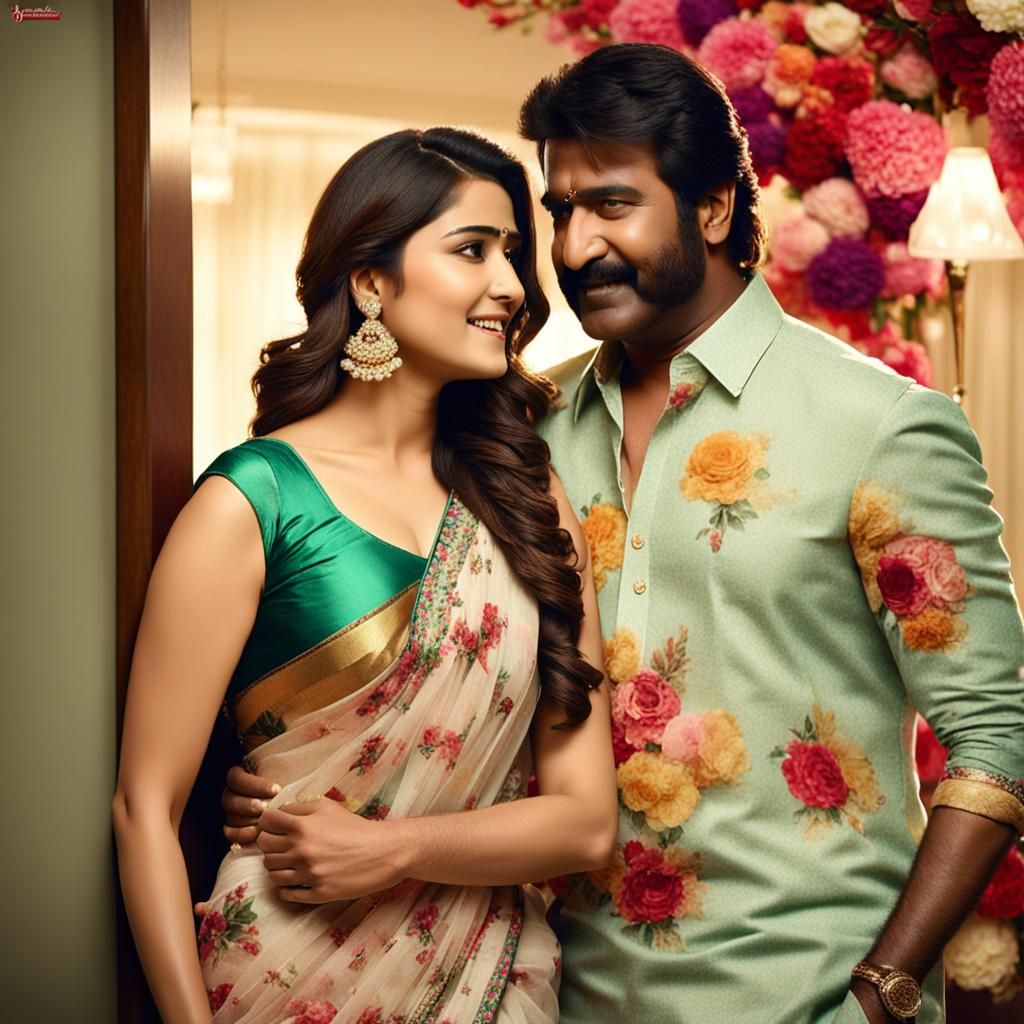 Raashi Khanna and Balakrishna Romance in Floral Saree