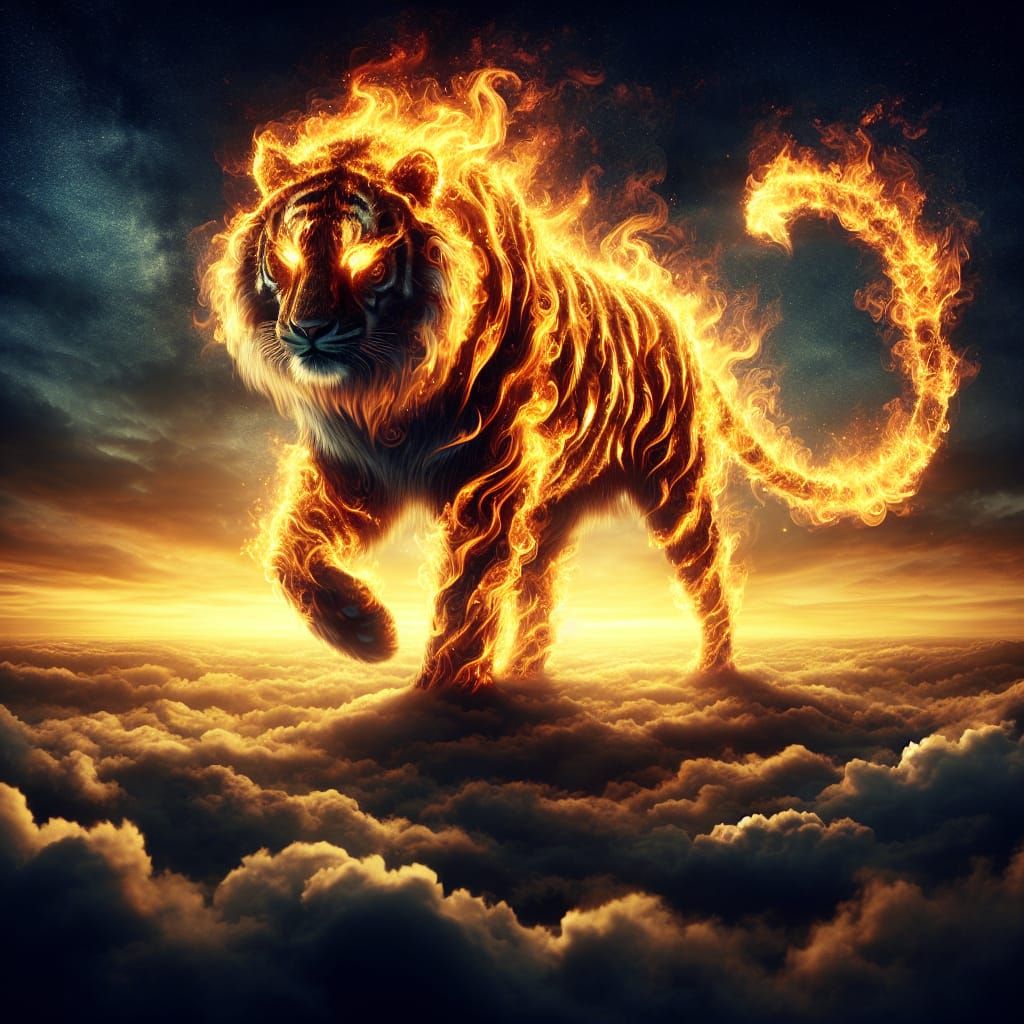Grand Magical Tiger of Golden Flames