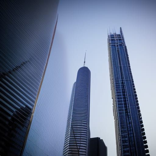 Ultra Tall Skyscraper in Professional Photography Style
