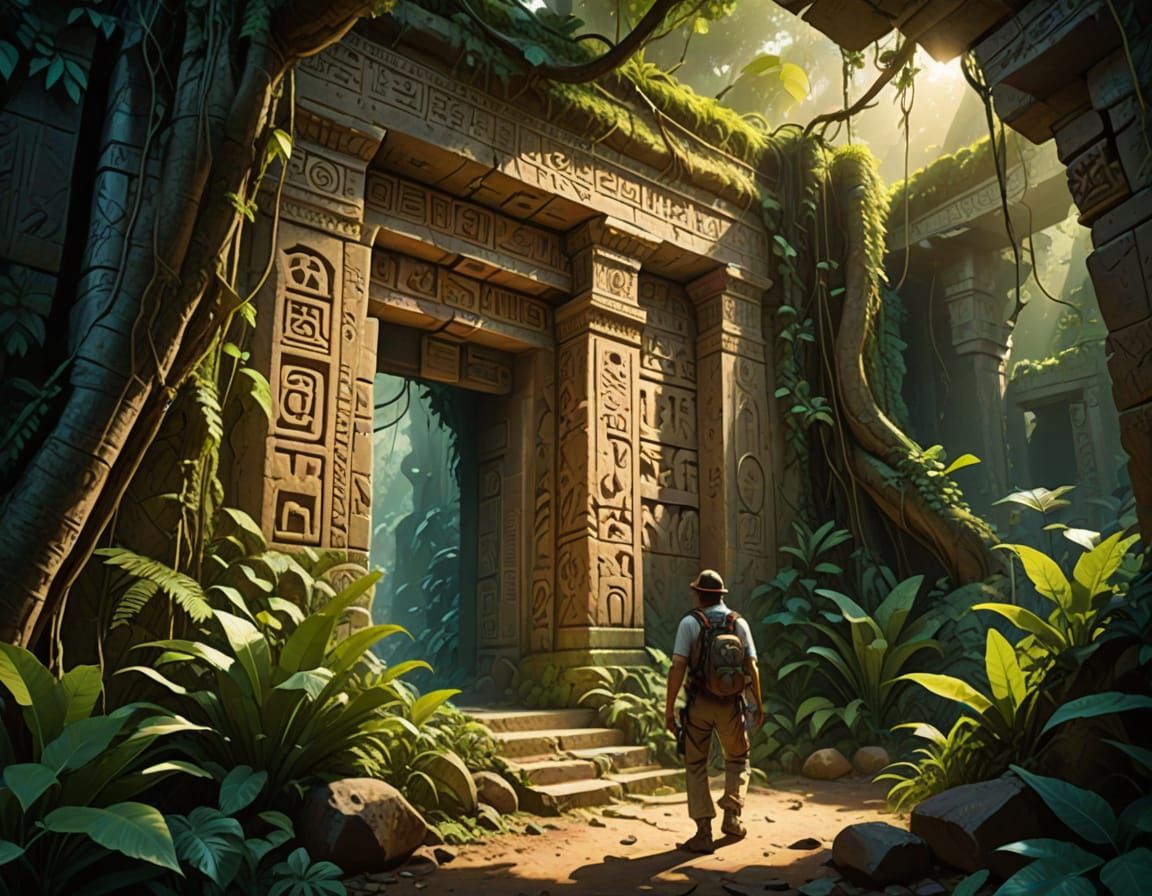 Archeologist Discovers Hidden Jungle Temple in Stencil Art S...