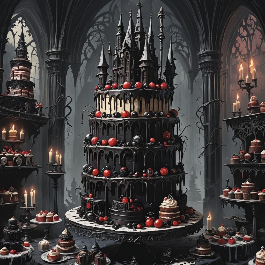Sinister Gothic Cake Landscape