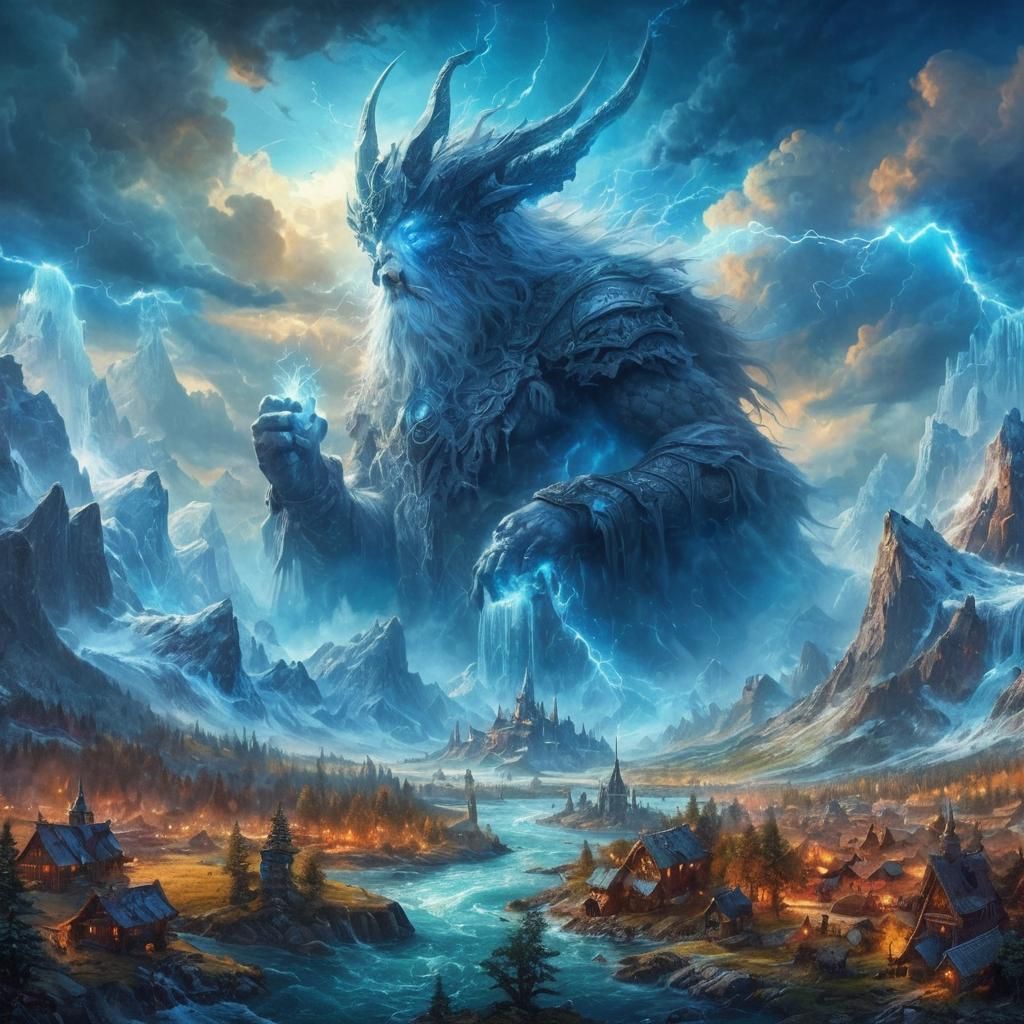 Detailed Norse Fantasy Artwork of Jötunheimr