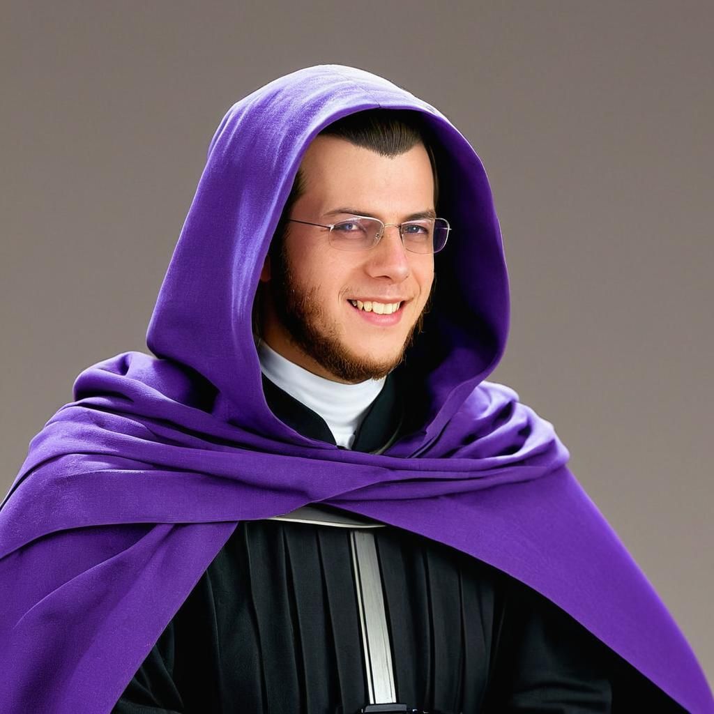 Jedi Master Portrait on Tatooine with Purple Saber