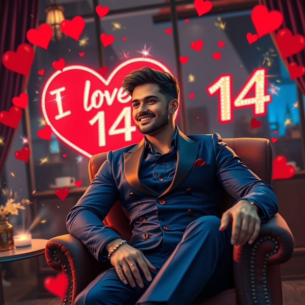 Romantic Night Cafe Scene with Charming Gentleman