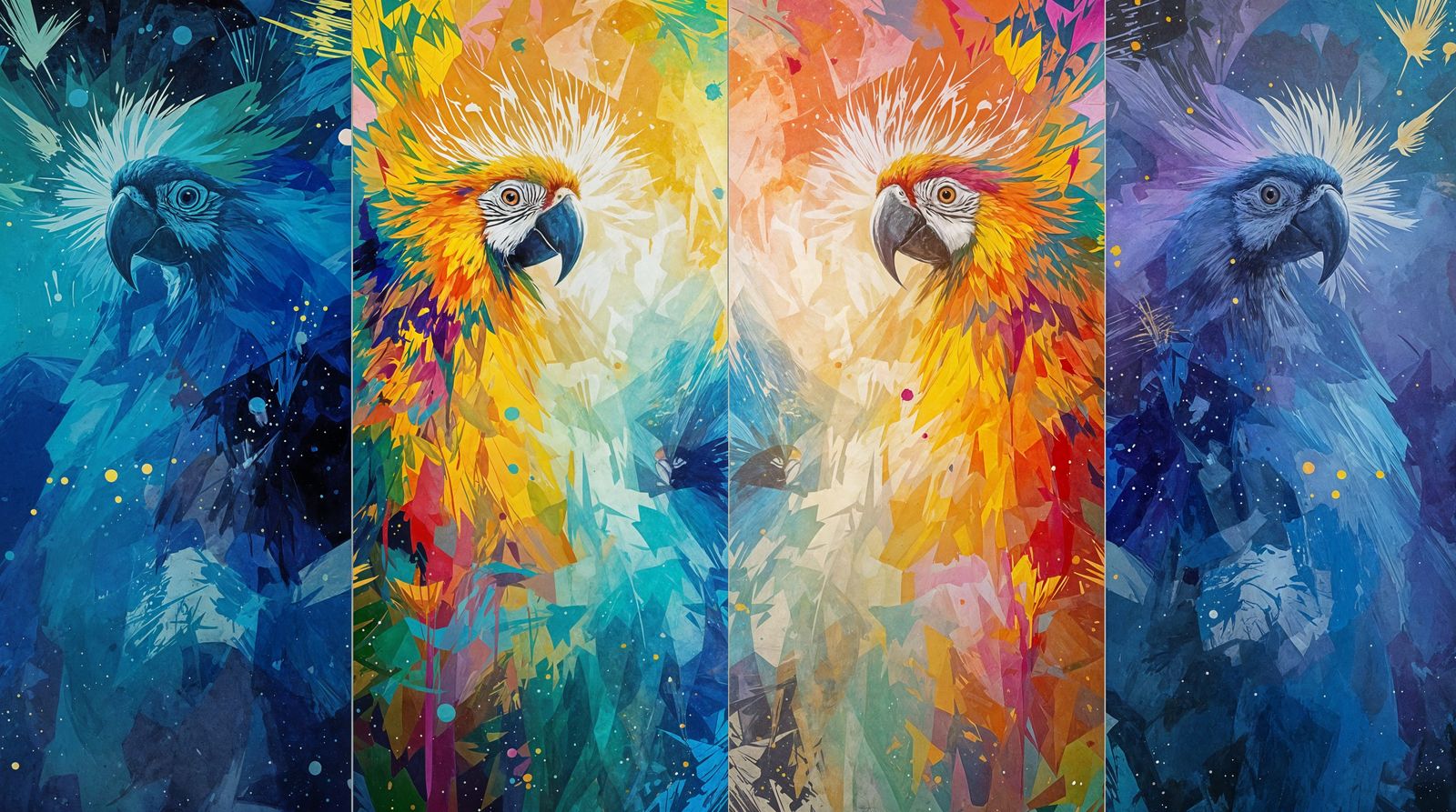 Tragic Splendor of the Macaw in Fauvist Colors