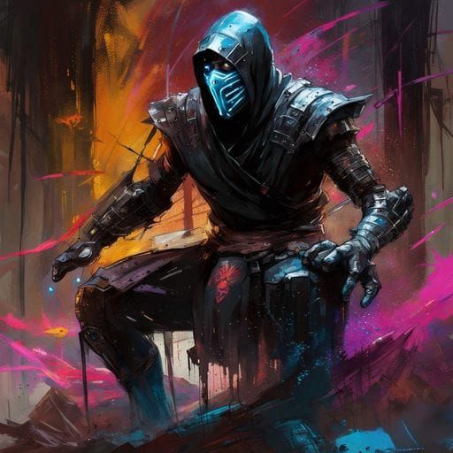 Noob Saibot in Futuristic Nanotech Armor