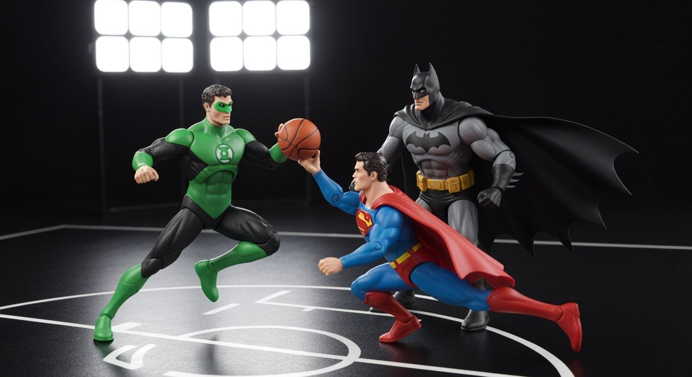 Superman narrowly avoiding a “Palming” infraction as he lift...