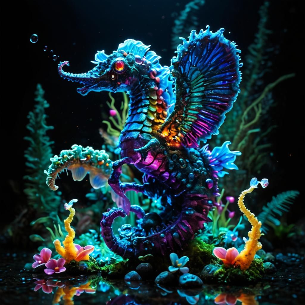 Centaurs in a Bioluminescent RPG World of Liquid Elements