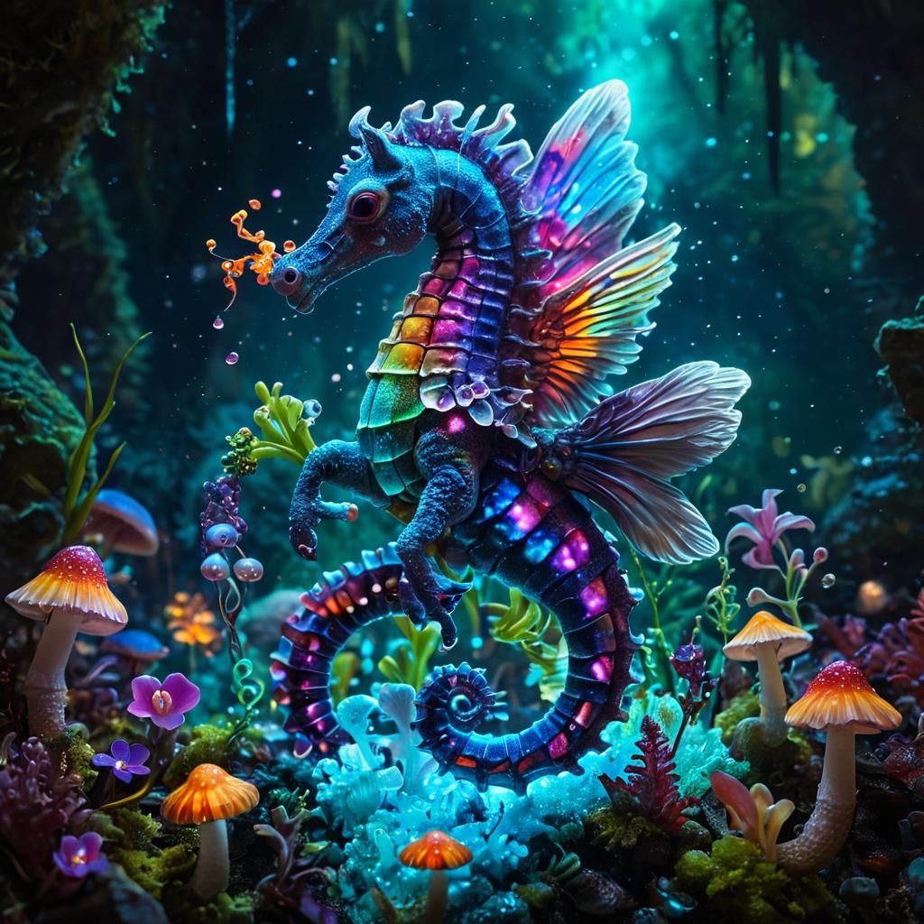 Bioluminescent Centaurs and Water Elementals in RPG World