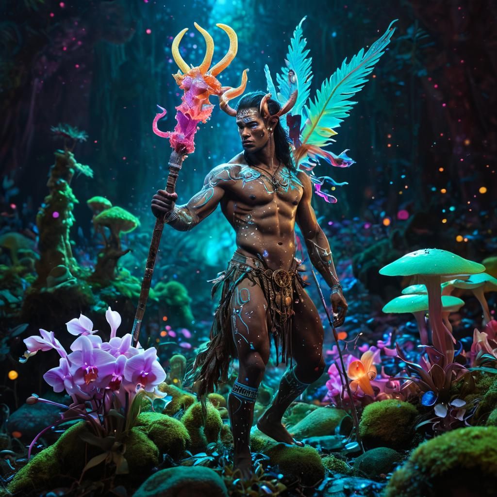 Bioluminescent Centaurs and Water Elementals in Crystal Cave...