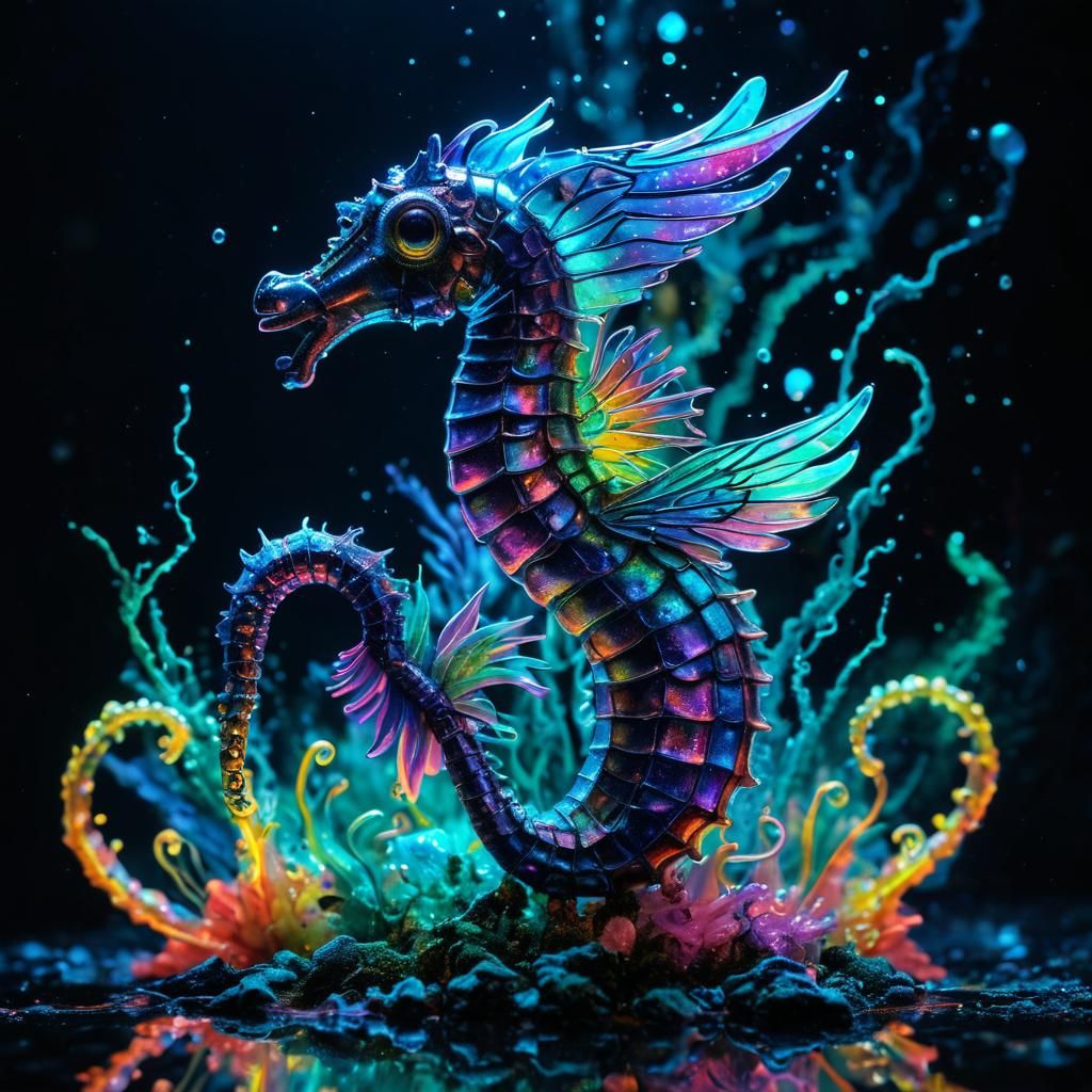 Bioluminescent Centaurs and Water Elementals in RPG World