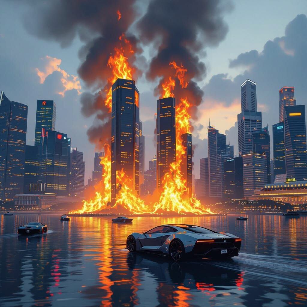 Million Dollars Ablaze at Marina Bay