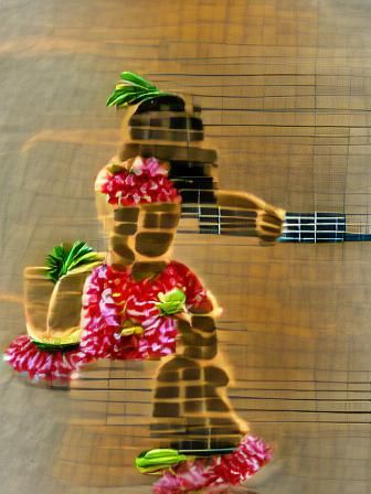 Hula Dancer's Self Portrait in Hawaii