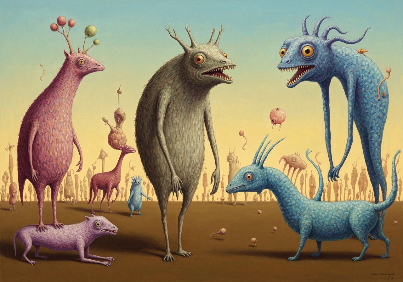 Colorful Surreal Image of Impossible Creatures