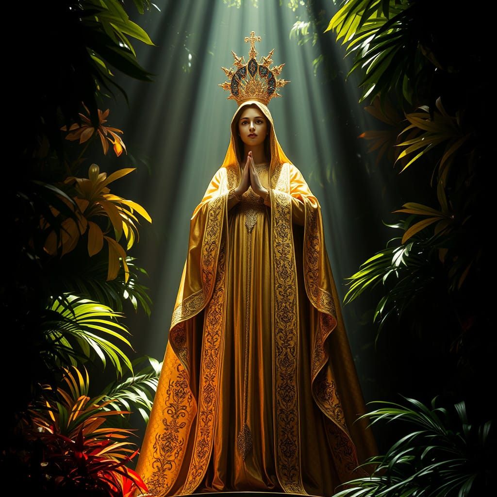 Baroque Madonna Emerges in Golden Glory