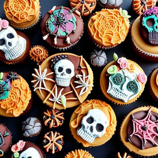 Graveyard Table with Cakes: Abstract Art for the Dead