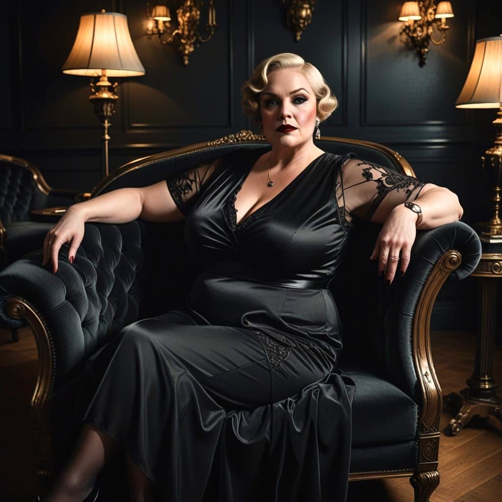 The black silk nightgown