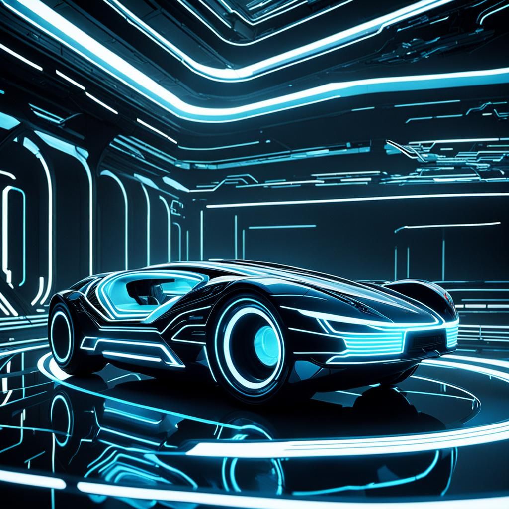 Tron Light Cycle: Epic Cinematic Digital Painting