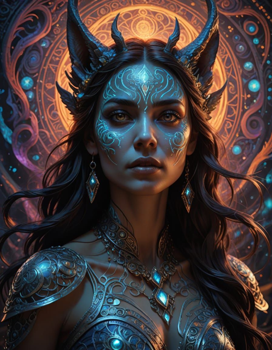 Hyperrealistic Skinwalker Goddess with Intricate Details