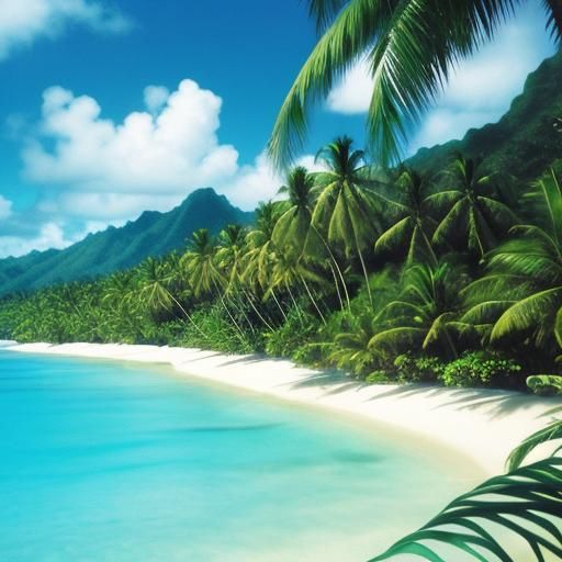 Vibrant Fiji Paradise Color Photo