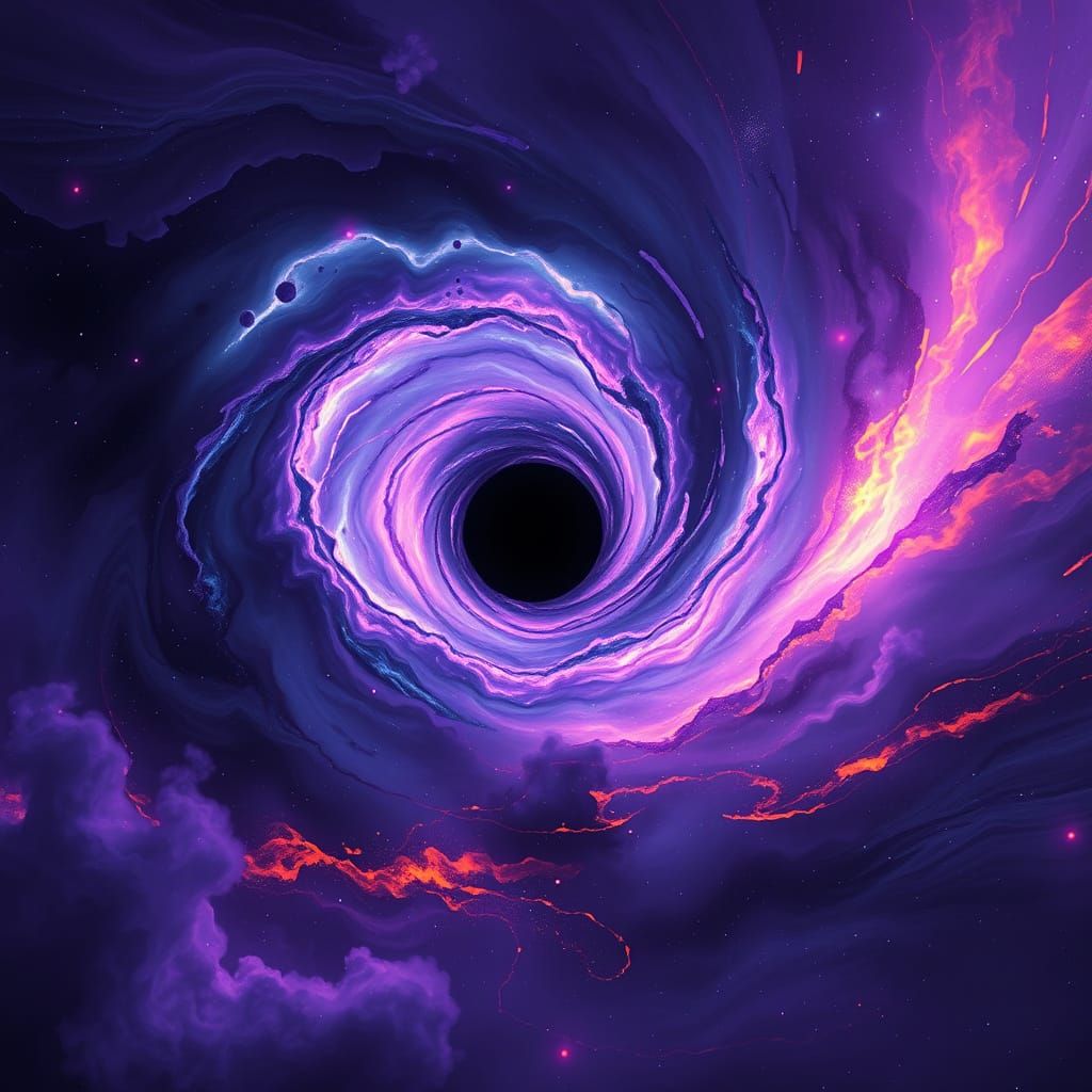 Swirling Black Hole in Cosmic Depths