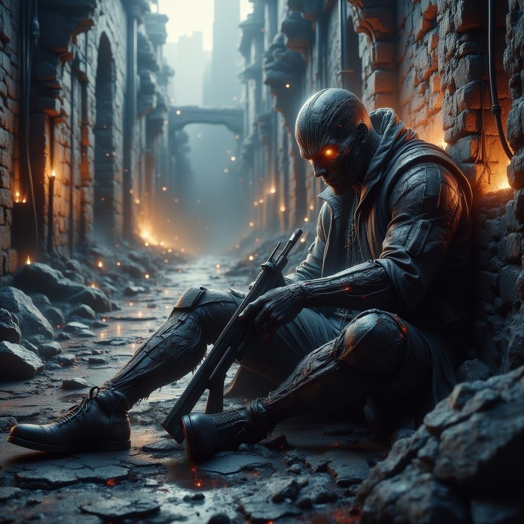 Sci-Fi Soldier's Grim End: Forsaken War Scene