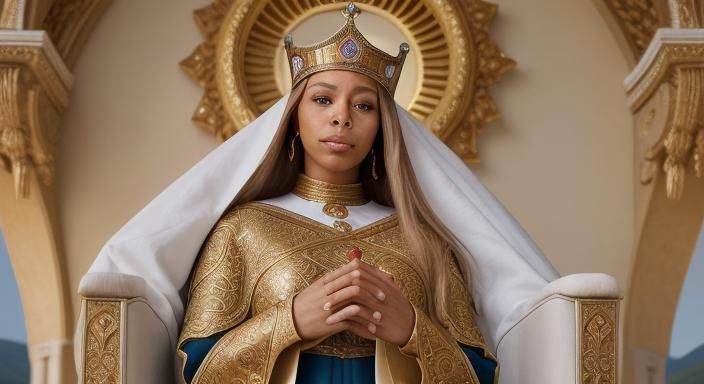 Saint Tamar, Empress of Georgia: Hyperrealistic Portrait