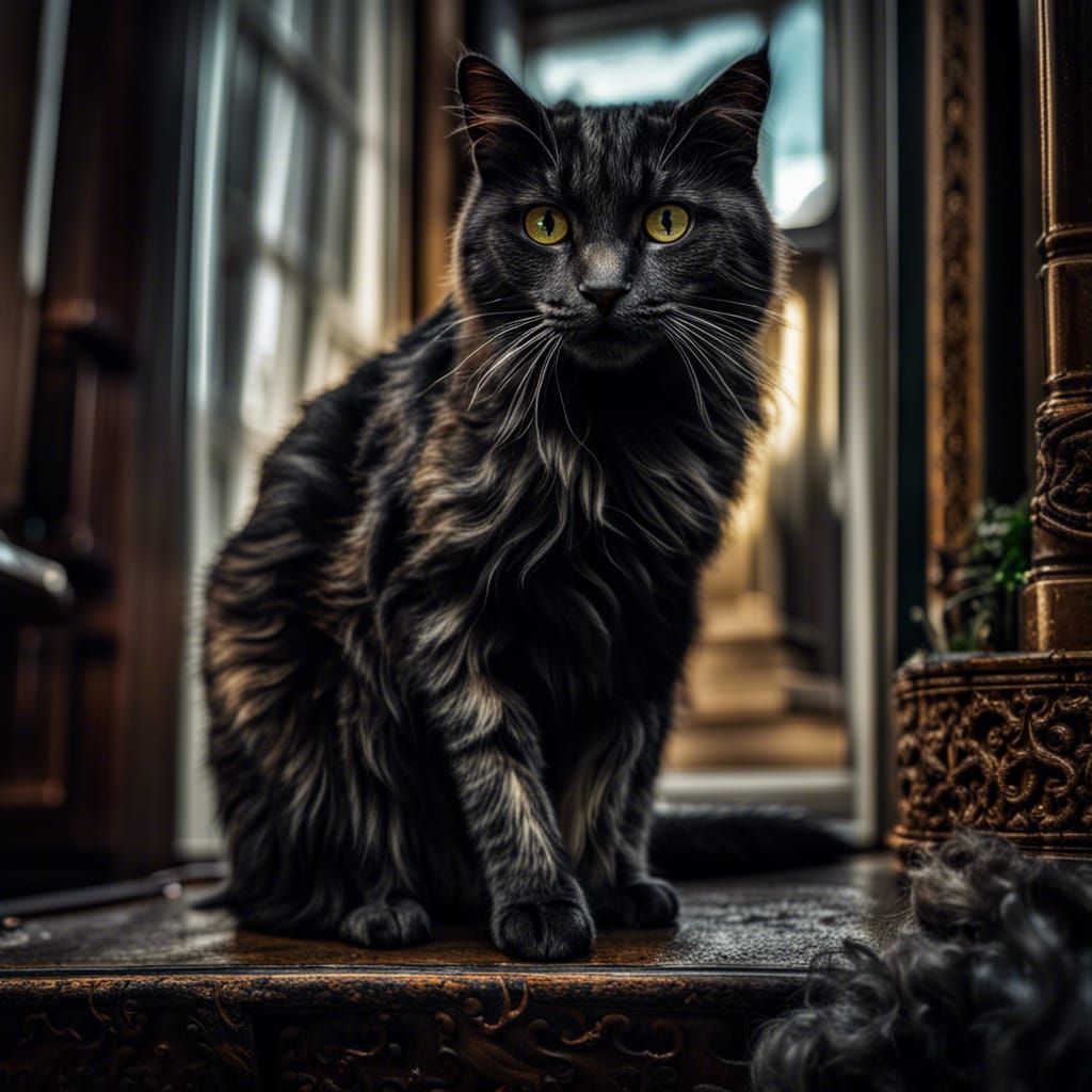 Hyperrealistic Cat Portrait in HDR