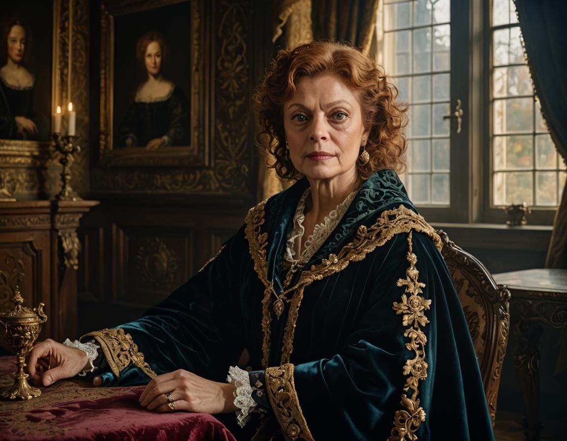 Susan Sarandon Portrait in Dutch Baroque Style