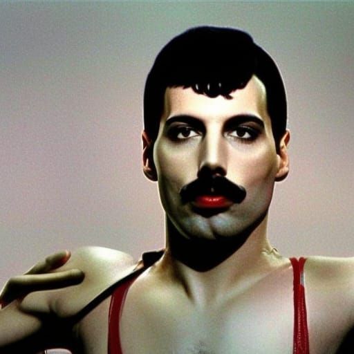 Freddie Mercury Portrait in Concert