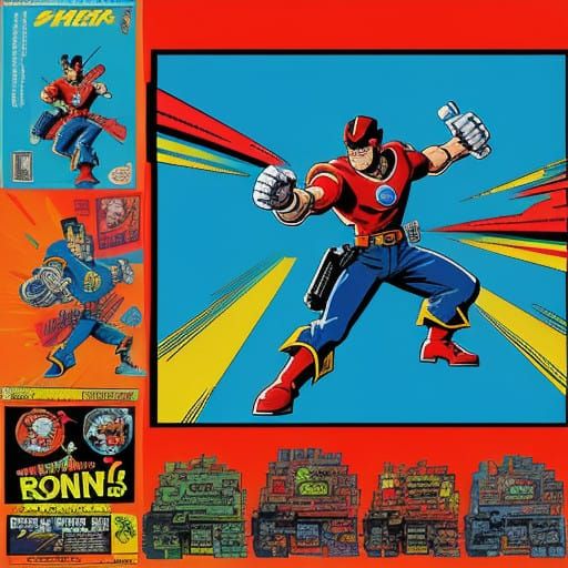 Nostalgic Video Game Illustration in the Style of 1990s Nint...