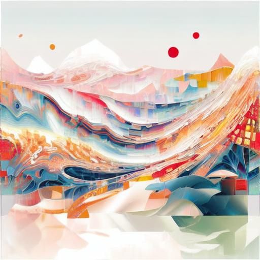 Colorful Abstract Mosaic in Expressionist Style