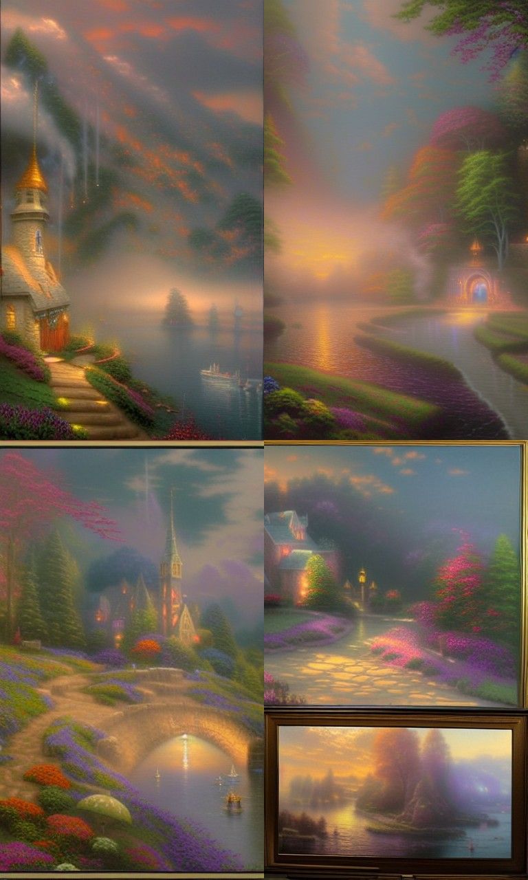 Ethereal Fantasy Scene in Mist