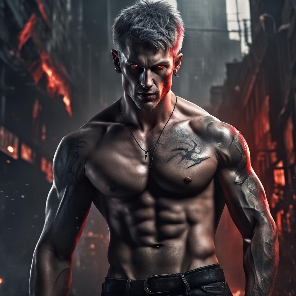 Provocative Vampire Smirks in Detailed Matte Painting