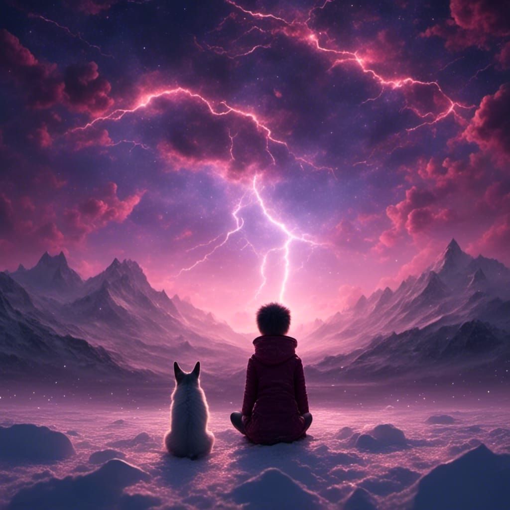 Silent Arctic Lightning Displaying Northern Lights