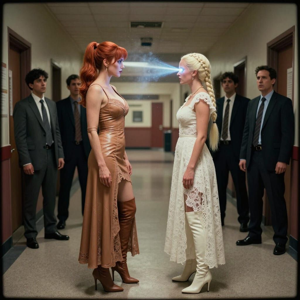 Goddess Reba and Jen Confront Bullies in School Hallway