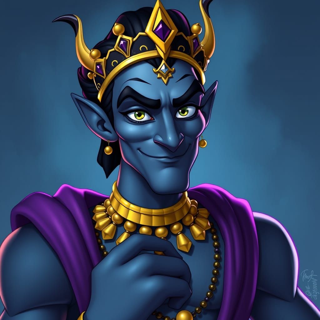 Yzma Reimagined as Man in Disney Style