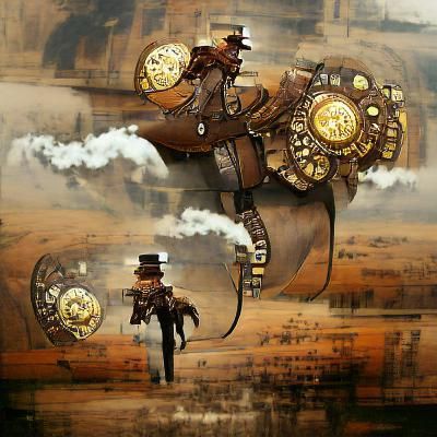 Steampunk Cowboy in the Wild West