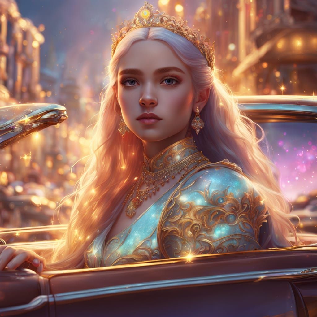 Royalty in Motion: Vibrant Digital Painting