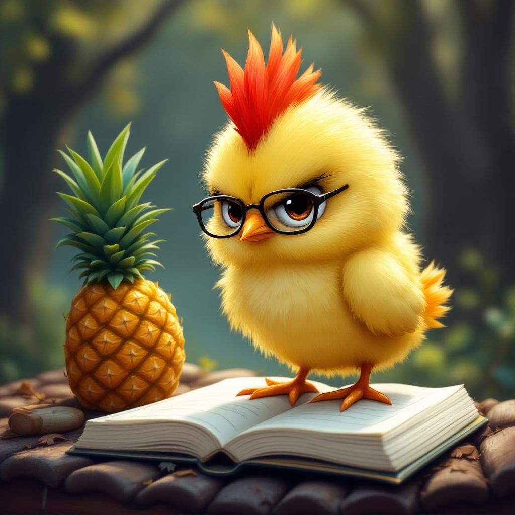 Grumpy Chick in Magical Woods