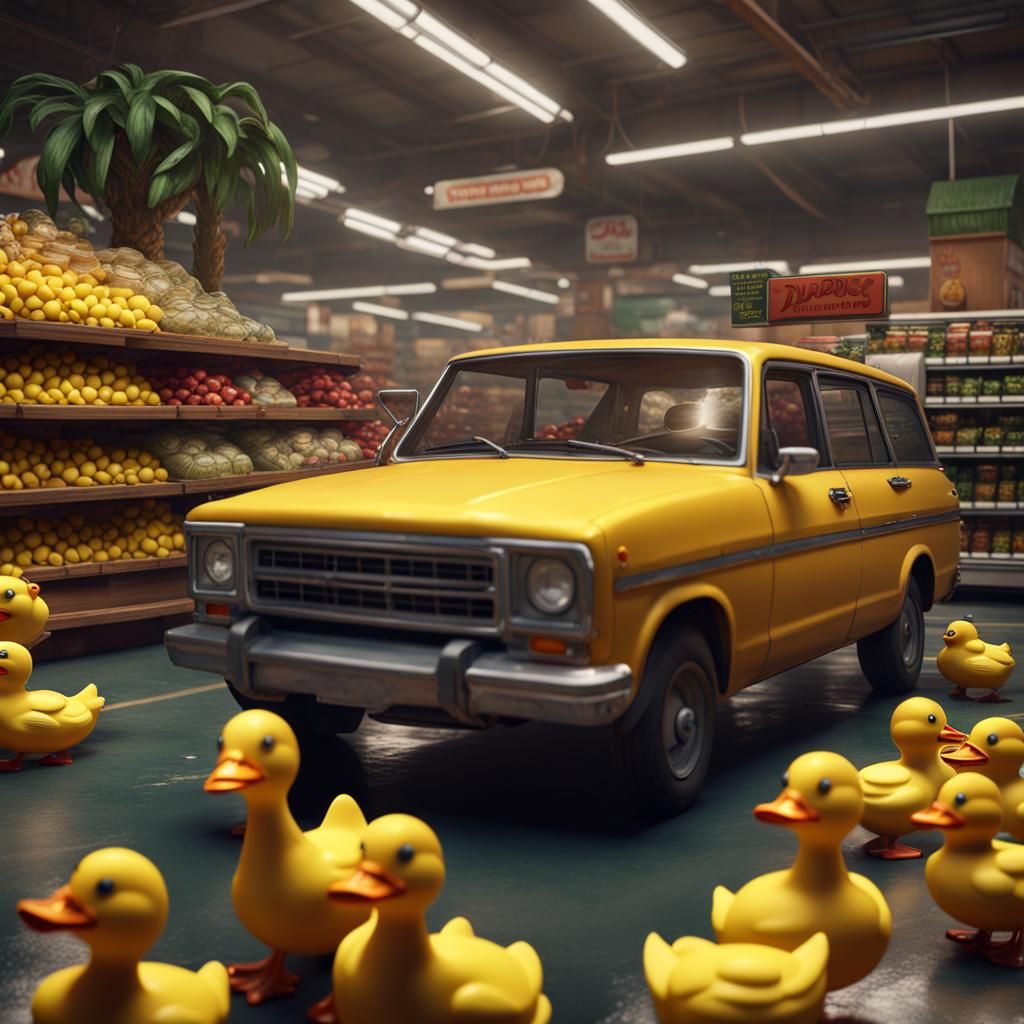 Jurassic Park Car and Rubber Ducks