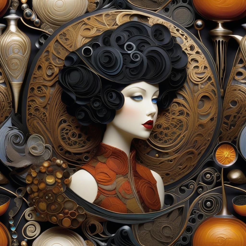 Textural Portrait: Rich Tactile Elements in Calligraphy Art