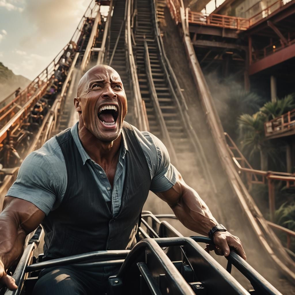Dwayne Johnson's Thrilling Roller Coaster Ride