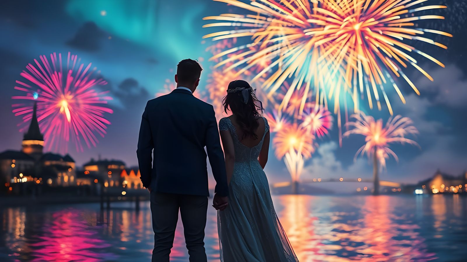 Cosmic Celebration: A Dazzling New Year's Moment