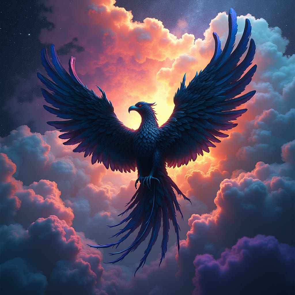 Black Phoenix Bursts from Geometric Star Cloud