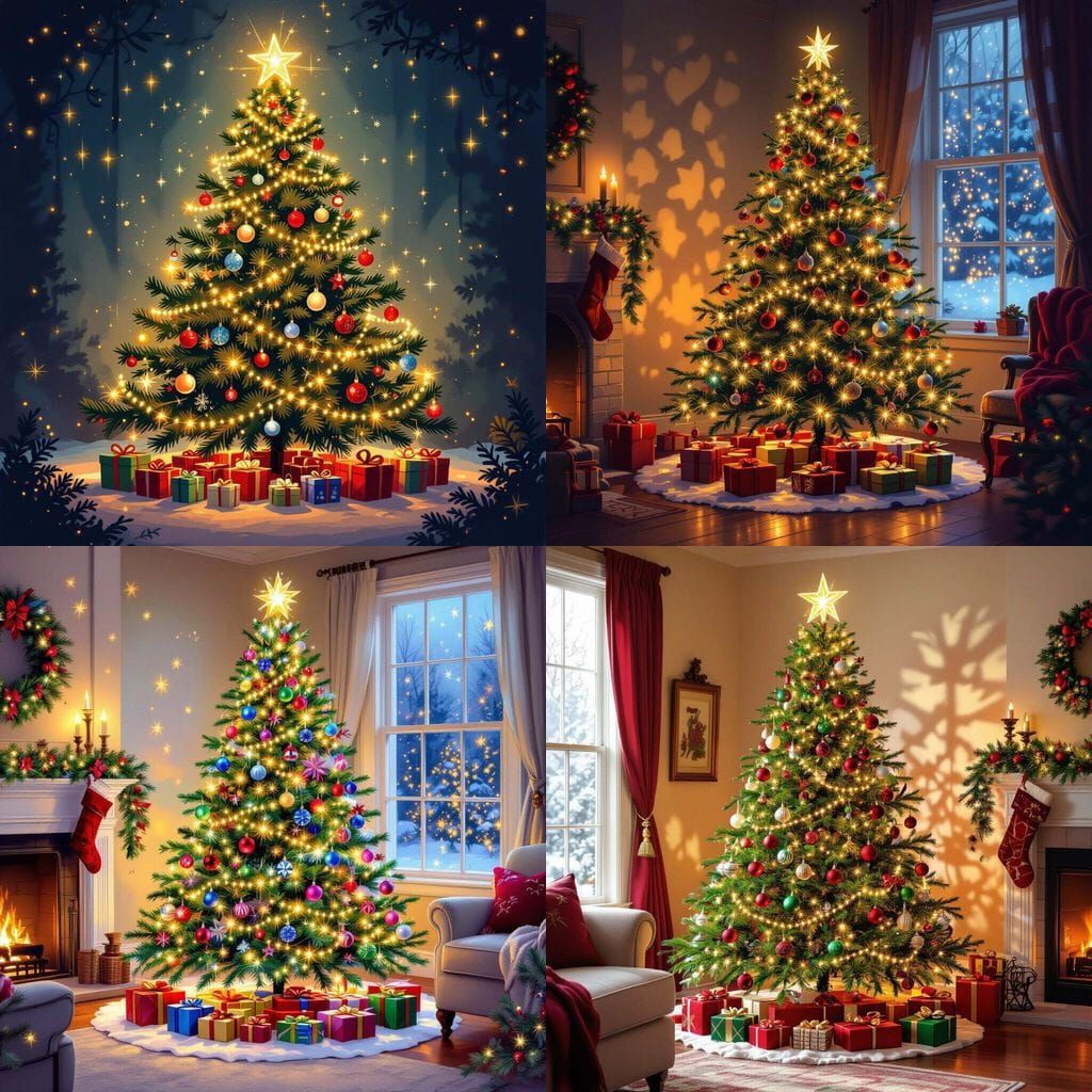 Festive AI Generated Christmas Tree